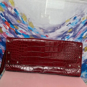 Claudia Firenze Red Leather Clutch